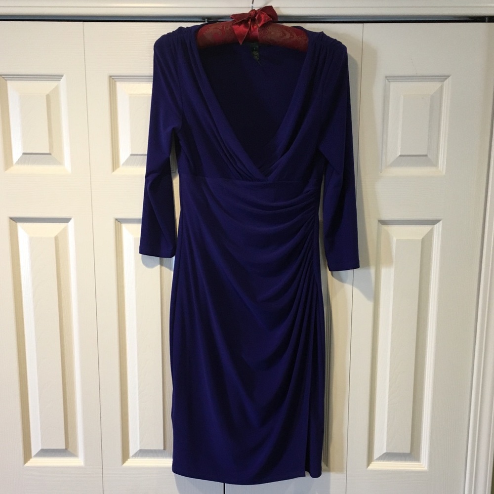 Royal Blue-Purple Lauren by Ralph Lauren Dress S6